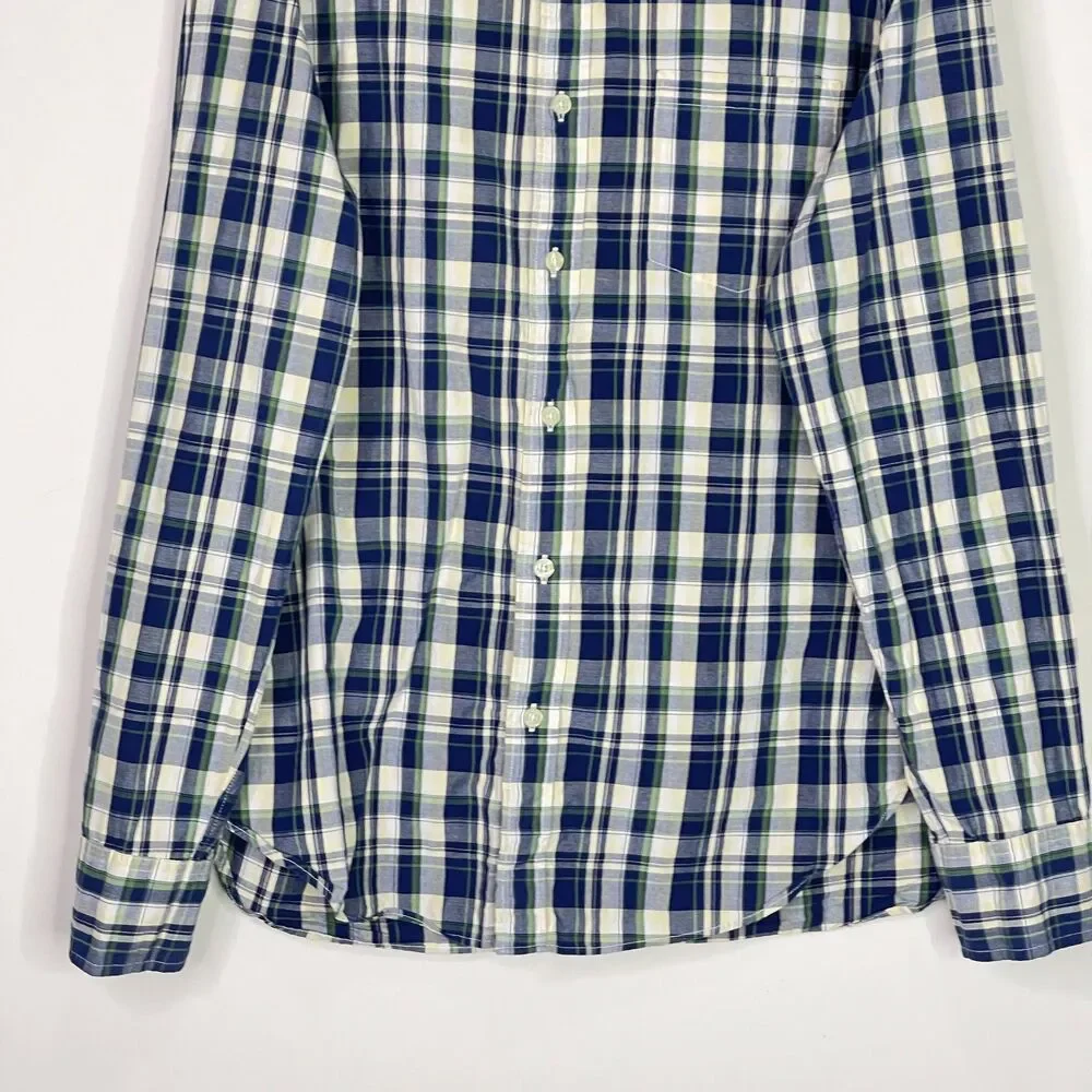 J. Crew Slim Fit Plaid Button Down Long Sleeve Shirt Men's Size Medium